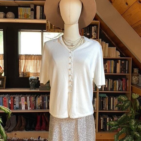 Vintage Sweaters - 90s Short Sleeve Sweater